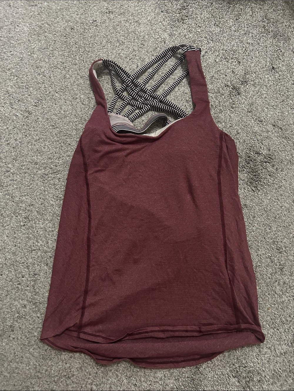 Women’s Lululemon Strappy Workout Tank Top - Burgundy